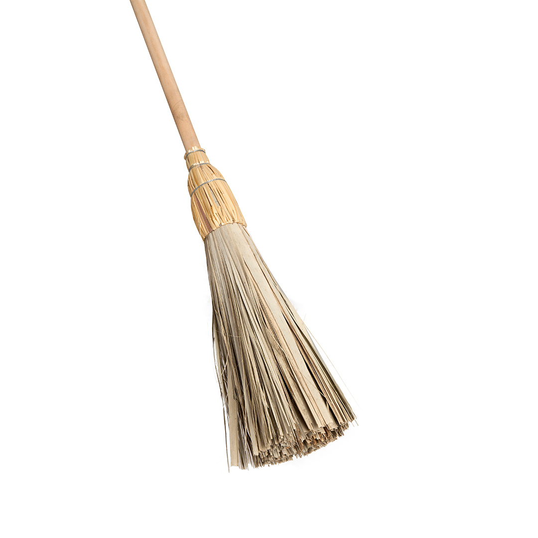 PALM BROOMS WOODEN HANDLE